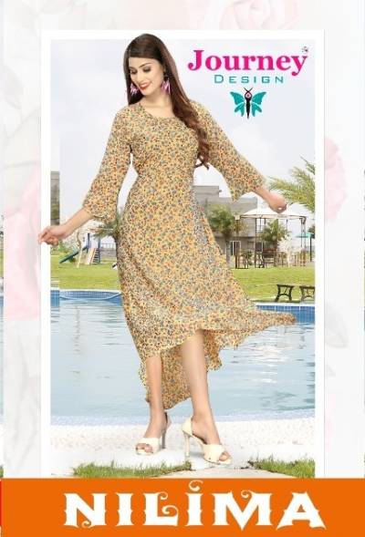 Nilima By Journey Design Fancy Printed Long Kurti Collection